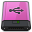 Pink USB B Icon 32x32 png
